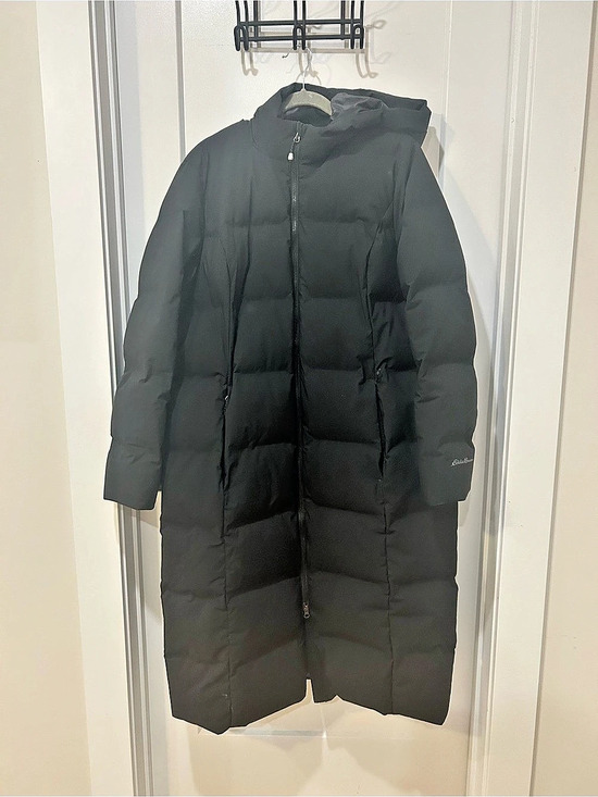 Eddie Bauer Jackets & Blazers - Eddie Bauer Glacier Peak Seamless Stretch Down Duffle Coat Parka Black XL